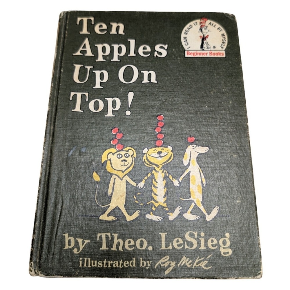 Ten Apples Up On Top! by Theo LeSieg Dr Seuss Vintage Hardcover Beginner Book